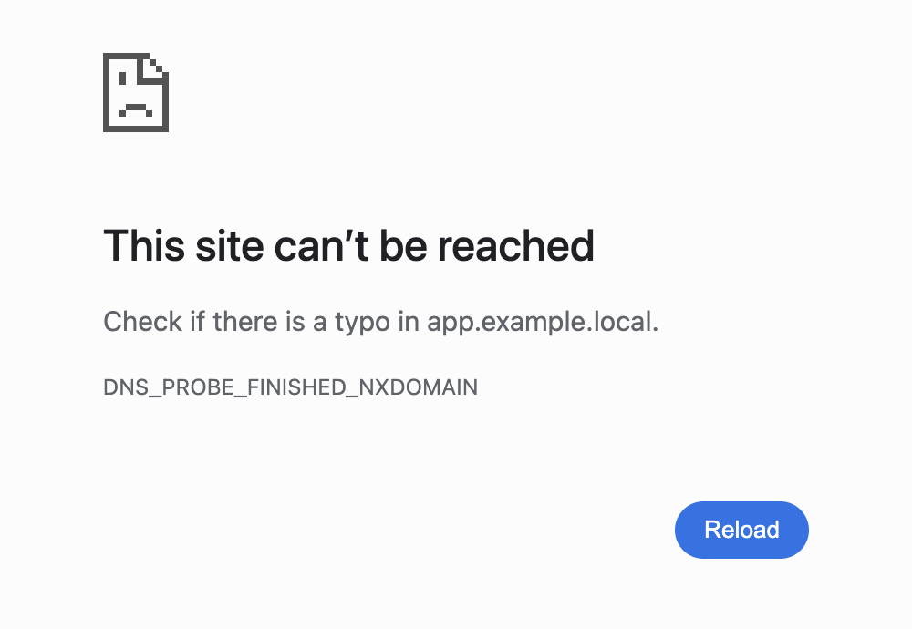 Google Chrome error page
